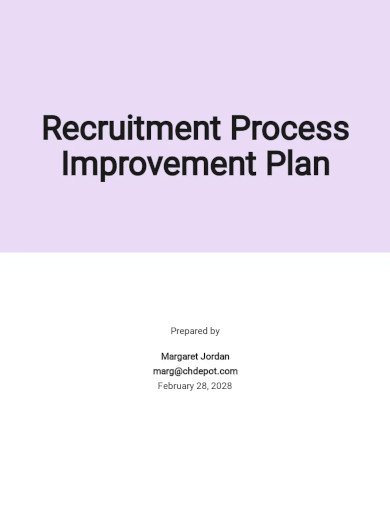 Recruitment Process Improvement Plan Template