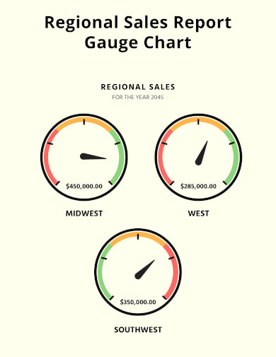 Regional Sales Report Gauge Chart
