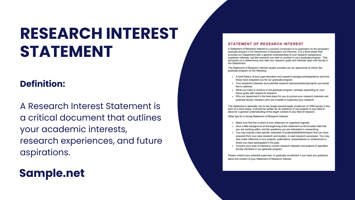 research interest statement