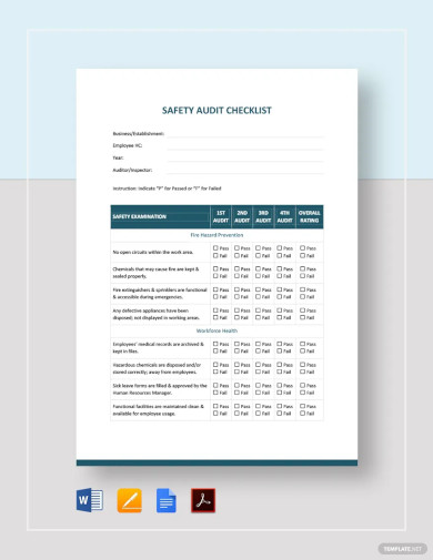 Safety Audit Checklist Template