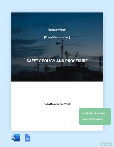 Safety Policy And Procedure