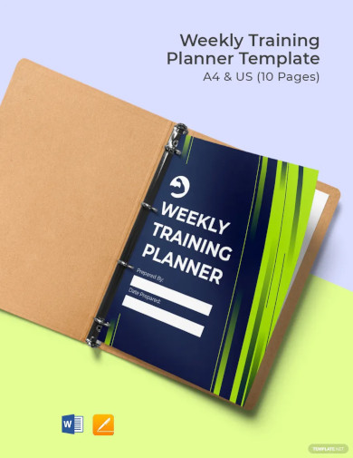 Sample Weekly Training Planner Template