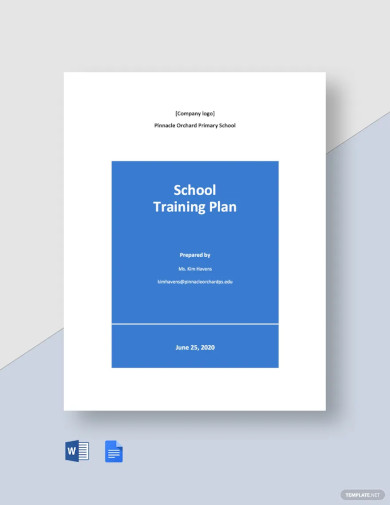 School Training Plan Template