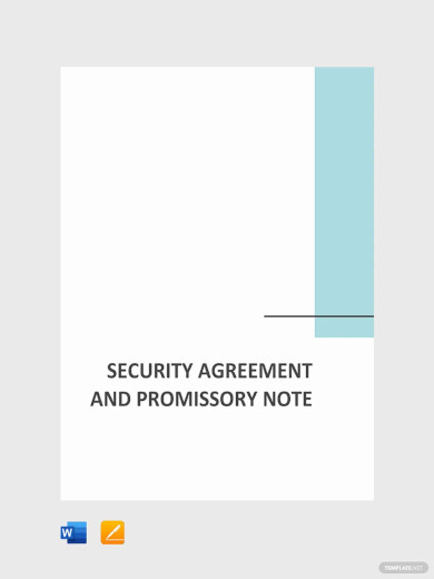 Security Agreement and Promissory Note Template
