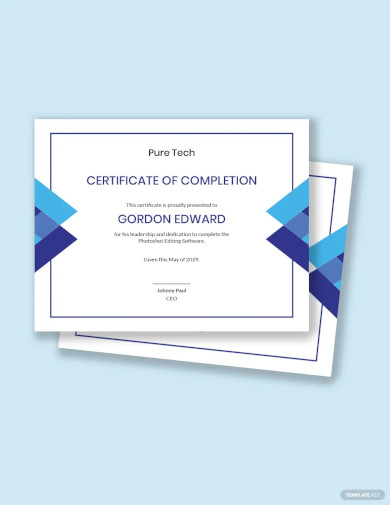 Software Project Completion Certificate Template