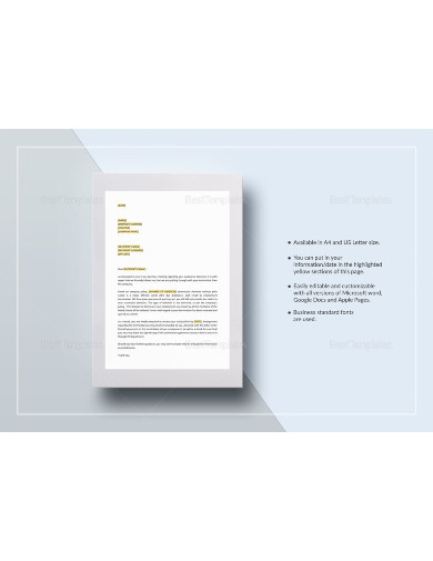 Termination Letter Excessive Absenteeism Template