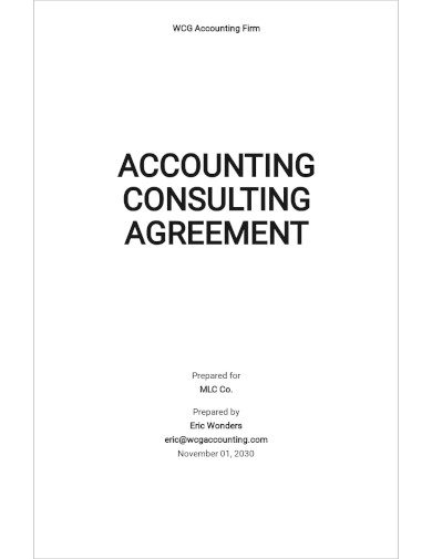 Accounting Consulting Agreement Template