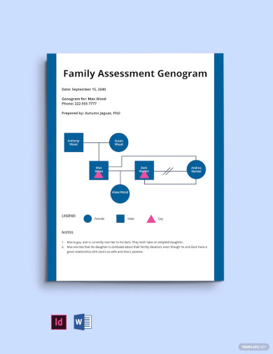 Family Assessment Genogram Template