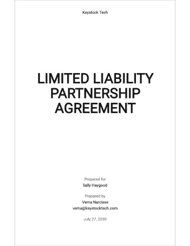Limited Liability Partnership Agreement Template