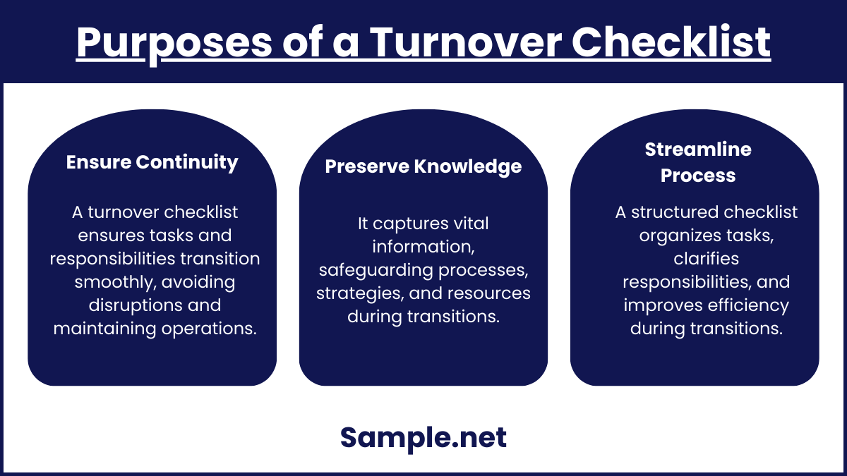 Purposes of a Turnover Checklist