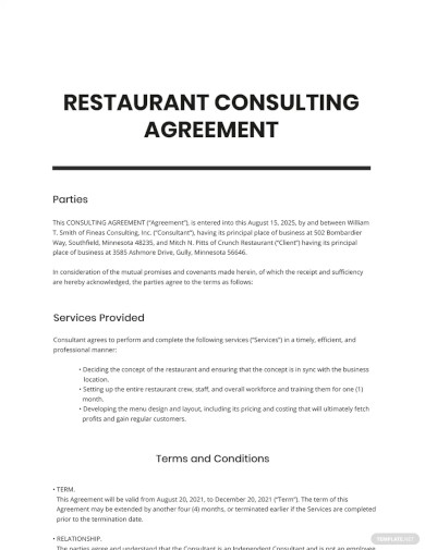 template consultancy agreement
