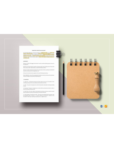 Sample Marketing Consulting Agreement Template