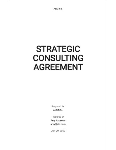 Strategic Consulting Agreement Template