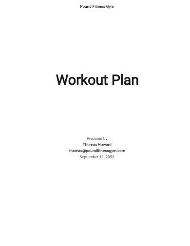 Blank Workout Plan Template