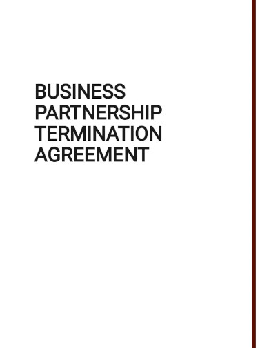 Business Partnership Termination Agreement Template