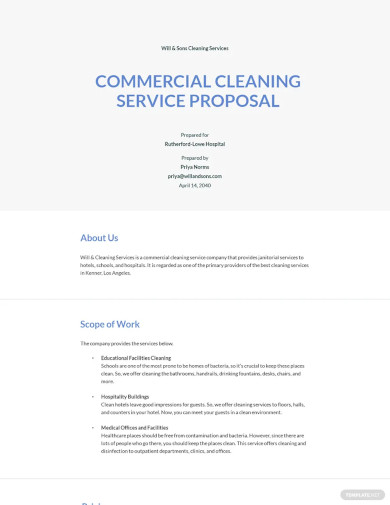 Commercial Cleaning Service Proposal Template