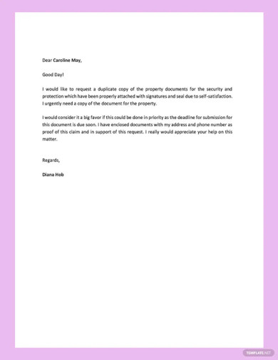 Contract Request Letter Template