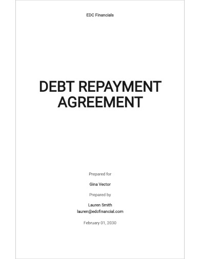 Debt Repayment Agreement Template