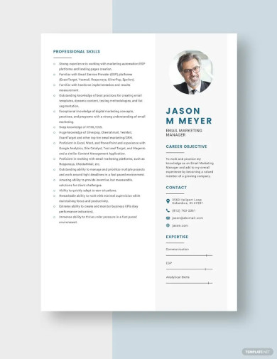 Email Marketing Manager Resume Template