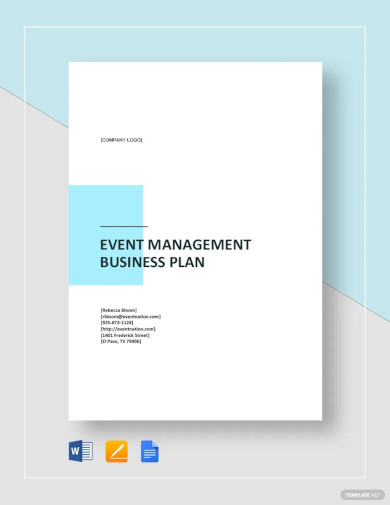 Event Management Business Plan Template