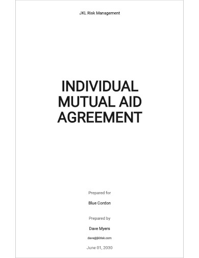 Individual Mutual Aid Agreement Template