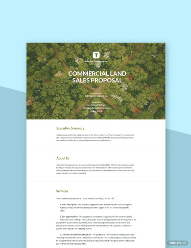 Land Sale Proposal Template1