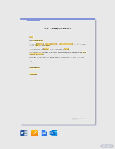 Printable Donation Request Letter Template