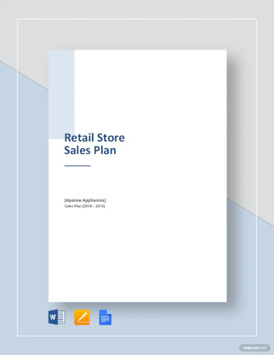 Retail Store Sales Plan Template