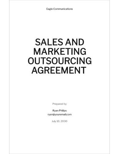 Sales and Marketing Outsourcing Agreement Template