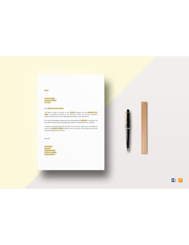 Sample Awarding Contract Letter Template