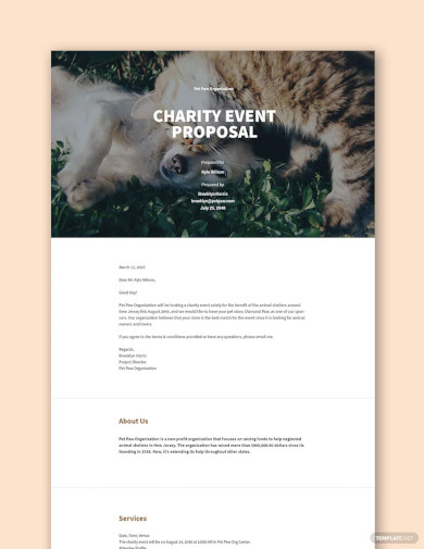 Sample Charity Event Proposal Template