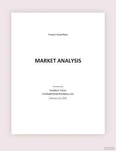 Sample Market Analysis Template