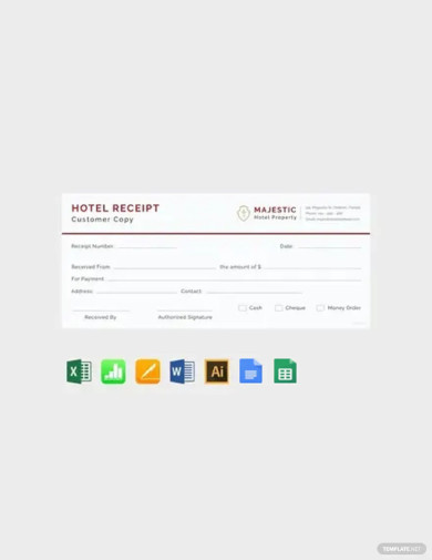 Simple Hotel Receipt Template