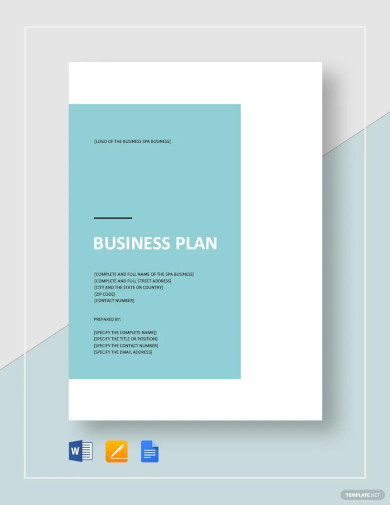 Spa Business Plan Template