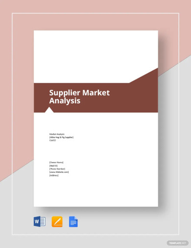 Supplier Market Analysis Template