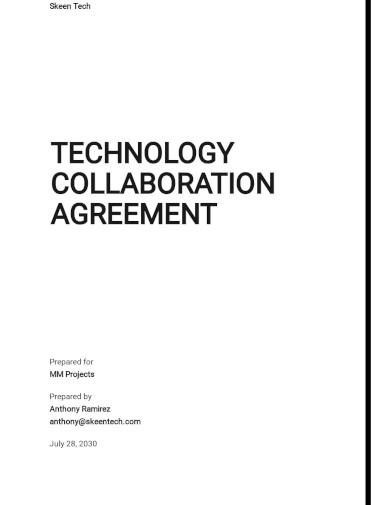 Technology Collaboration Agreement Template