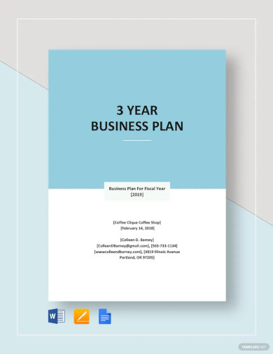 3 Year Business Plan Template