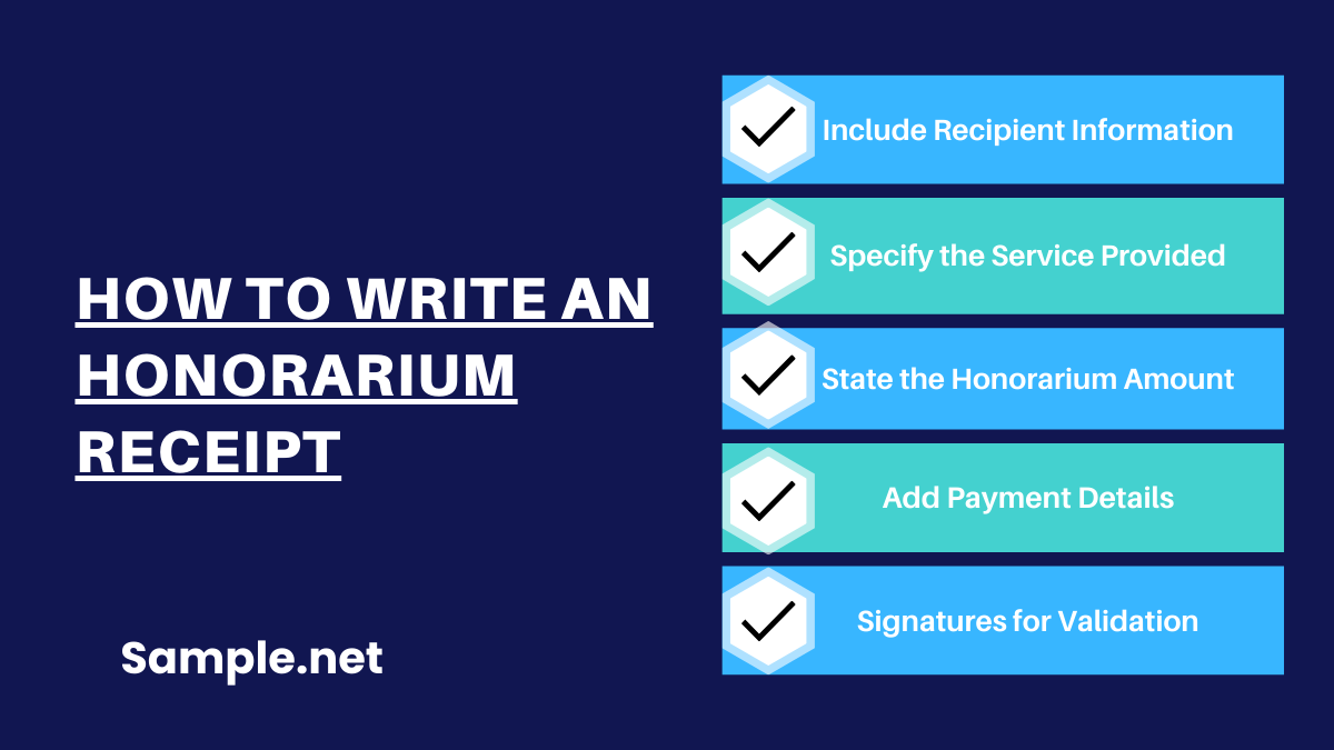 How to Write an Honorarium Receipt