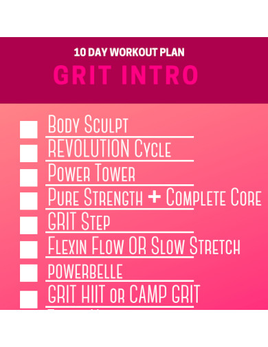 10 Days Workout Plan