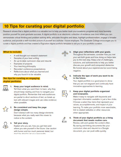 10 Tips for Curating Digital Portfolio