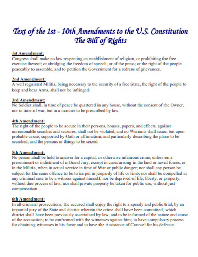 10th Amendments to the U