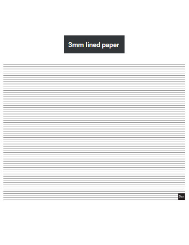 3mm Lined Paper