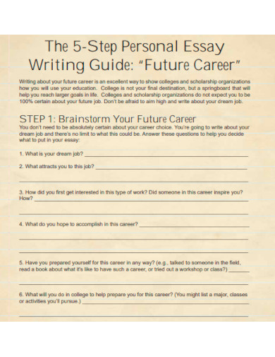 5 Step of Personal Essay