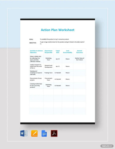 Action Plan Worksheet Template