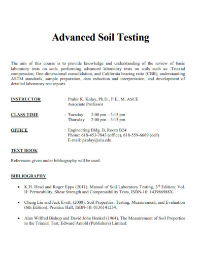 Advanced Soil Testing