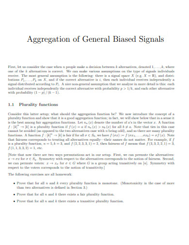 Aggregation of General Biased Signals