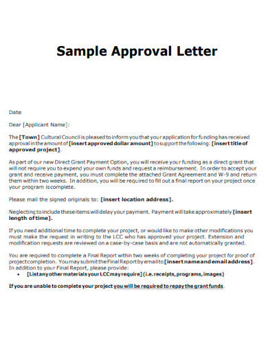Approval Letter