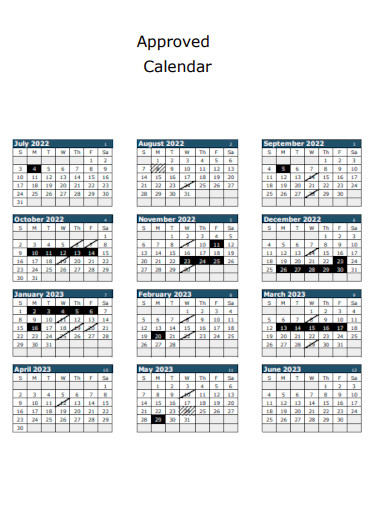 Approved Calendar