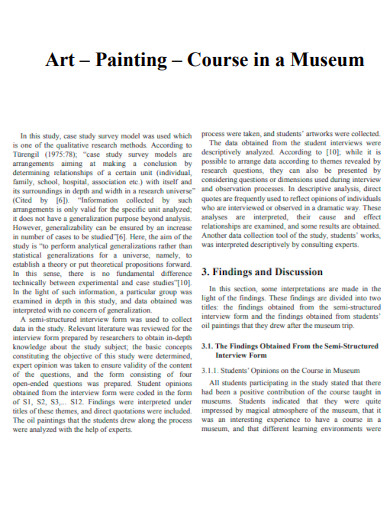 Art Painting Course in Museum