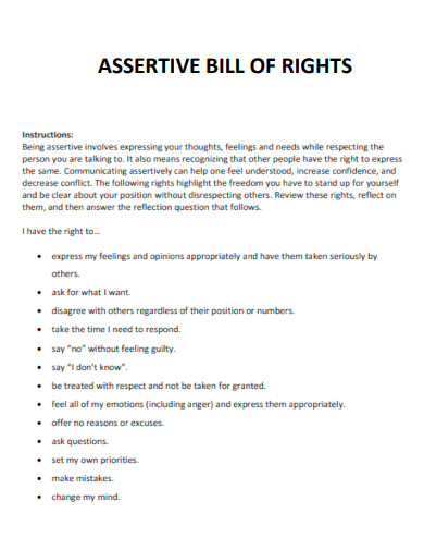 Assertive Bill of Rights